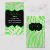 PixDezines Sassy zebra print Visitekaartje (Voorkant / Achterkant)