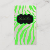 PixDezines Sassy zebra print Visitekaartje (Achterkant)