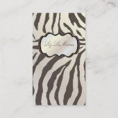 PixDezines Sassy zebra print Visitekaartje (Achterkant)