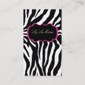 PixDezines Sassy zebra print Visitekaartje (Achterkant)