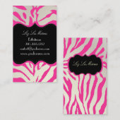 PixDezines Sassy zebra print Visitekaartje (Voorkant / Achterkant)