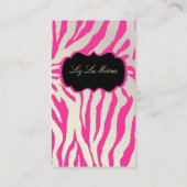 PixDezines Sassy zebra print Visitekaartje (Achterkant)