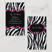 PixDezines Sassy zebra print Visitekaartje (Voorkant / Achterkant)