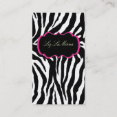 PixDezines Sassy zebra print Visitekaartje (Achterkant)