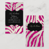 PixDezines Sassy zebraprint Visitekaartje (Voorkant / Achterkant)