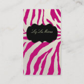 PixDezines Sassy zebraprint Visitekaartje (Achterkant)