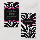 PixDezines Sassy zebraprint Visitekaartje (Voorkant / Achterkant)