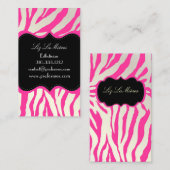 PixDezines Sassy zebraprint Visitekaartje (Voorkant / Achterkant)