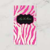 PixDezines Sassy zebraprint Visitekaartje (Achterkant)