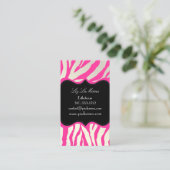 PixDezines Sassy zebraprint Visitekaartje (Staand voorkant)