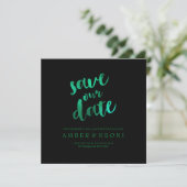 PixDezines Save Date/Emerald Green/DIY Background Save The Date (Staand voorkant)