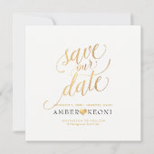 PixDezines Save Date/Faux Gold/DIY Background Save The Date (Voorkant)