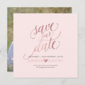 PixDezines Save Date/Faux Roos Gold/DIY Background Save The Date (Voorkant / Achterkant)