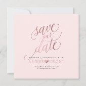 PixDezines Save Date/Faux Roos Gold/DIY Background Save The Date (Voorkant)