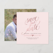 PixDezines Save Date/Faux Roos Gold/DIY Background The Date (Voorkant / Achterkant)