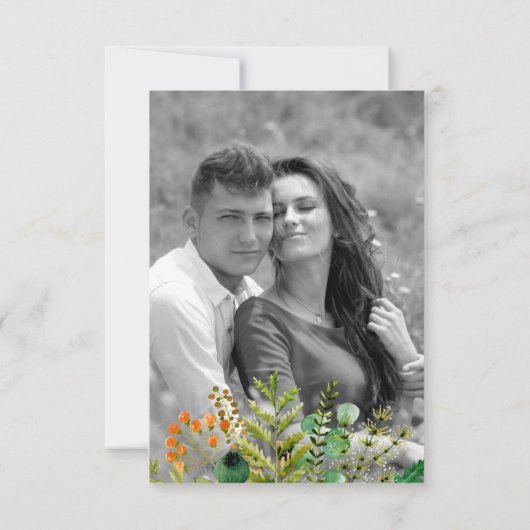 PixDezines Save Date/Greenery, Elder+Fern Save The Date (Achterkant)