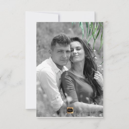 PixDezines Save Date/Greenery, Palm Fronds Save The Date (Achterkant)