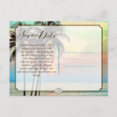 PixDezines/save date/hawaii sunset/ Aankondigingskaart (Achterkant)