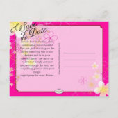 PixDezines/save date/hula dream/diy kleur Aankondigingskaart (Achterkant)