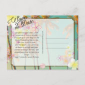 PixDezines/save date/hula dream/ hawaii Aankondigingskaart (Achterkant)