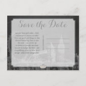 PixDezines/save date/krijtbord/londen geschetst Aankondigingskaart (Achterkant)