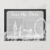 PixDezines/save date/krijtbord/londen geschetst Aankondigingskaart (Achterkant)