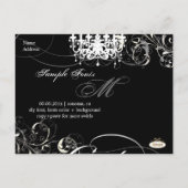 PixDezines save date kroonluchter/DIY kleuren+lett Aankondigingskaart (Achterkant)