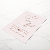 PixDezines Save Date Luxe Roos Gold Folie Uitnodiging (Gedraaid)