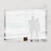 PixDezines Save de Datum/Platinum+Aqua Briefkaart (Achterkant)