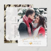 PixDezines Save our Date Calligraphy Nepgoud Briefkaart (Voorkant / Achterkant)