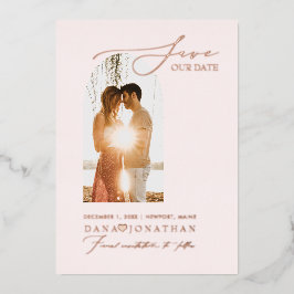 PixDezines Save our Date Luxe Kalligrafie Folie Ui Uitnodiging