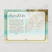 PixDezines/save the date/ beach Aankondigingskaart (Achterkant)