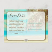 PixDezines/save the date/ beach Aankondigingskaart (Achterkant)