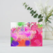 PixDezines SAVE THE DATE/COLOR RUN/RAINBOW Aankondigingskaart (Staand voorkant)