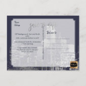 PixDezines/Save the Date Dallas Skyline/Faux Silve Aankondigingskaart (Achterkant)