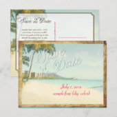 PixDezines/save the date/ diamantkop Aankondigingskaart (Voorkant / Achterkant)