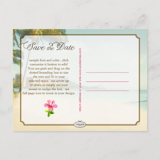 PixDezines/save the date/ diamantkop Aankondigingskaart (Achterkant)