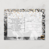 PixDezines Save the Date/Faux Gold Confetti Aankondigingskaart (Achterkant)