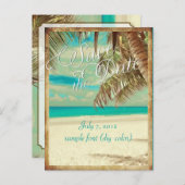 PixDezines/save the date/ hawaii Aankondigingskaart (Voorkant / Achterkant)