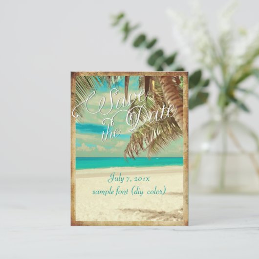 PixDezines/save the date/ hawaii Aankondigingskaart (Staand voorkant)