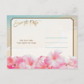 PixDezines/save the date/ hawaii Aankondigingskaart (Achterkant)