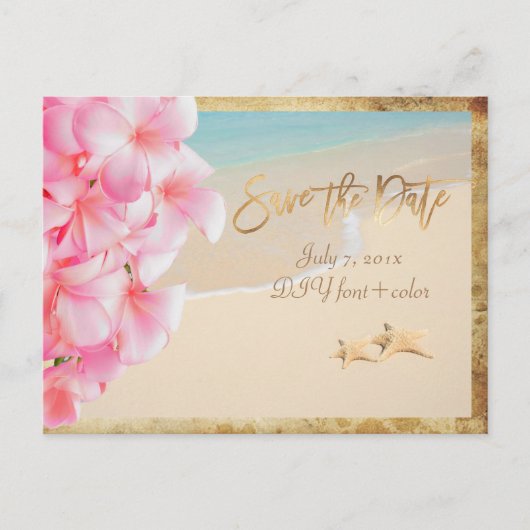 PixDezines/save the date/ hawaii Aankondigingskaart (Voorkant)