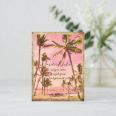PixDezines/save the date/ hawaii Aankondigingskaart (Staand voorkant)