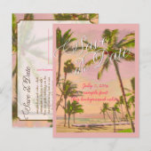 PixDezines/save the date/ hawaii Aankondigingskaart (Voorkant / Achterkant)