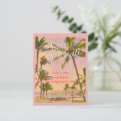 PixDezines/save the date/ hawaii Aankondigingskaart (Staand voorkant)