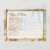 PixDezines/save the date/ hawaii Aankondigingskaart (Achterkant)