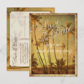 PixDezines/save the date/ hawaii Aankondigingskaart (Voorkant / Achterkant)