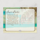 PixDezines SAVE THE DATE/ HAWAII Aankondigingskaart (Achterkant)