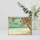 PixDezines SAVE THE DATE/ HAWAII Aankondigingskaart (Staand voorkant)