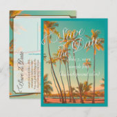 PixDezines/save the date/ hawaii Aankondigingskaart (Voorkant / Achterkant)